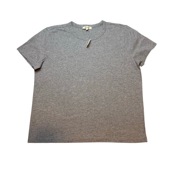 NWT Women’s Cotton Crewneck Tee Heather Ash Grey Size M Casual Basic Top - Picture 6 of 9